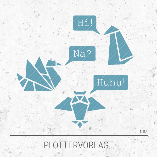 Plotterdatei / Plottervorlage Geometrische Tiere