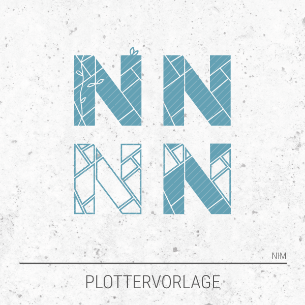 Plotterdatei / Plottervorlage Alphabet - Buchstabe N wie Nordpol