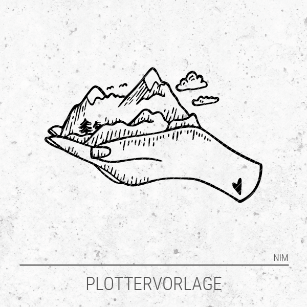 Plotterdatei / Plottervorlage eine Handvoll Berg