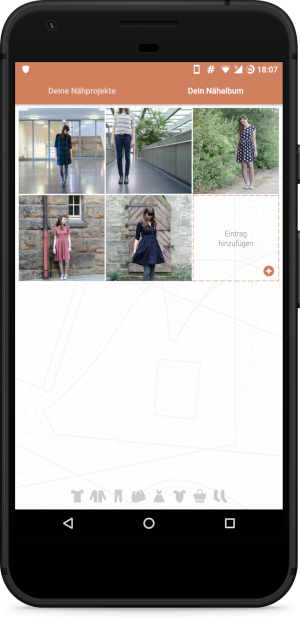 Näh ich mir! App Nähalbum